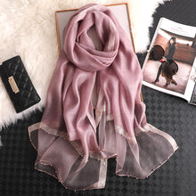 Load image into Gallery viewer, Satin &amp; Mesh Accented Scarf
