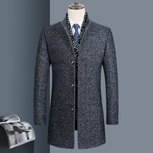 Load image into Gallery viewer, Tweed Wool  Stand-up Collar Coat
