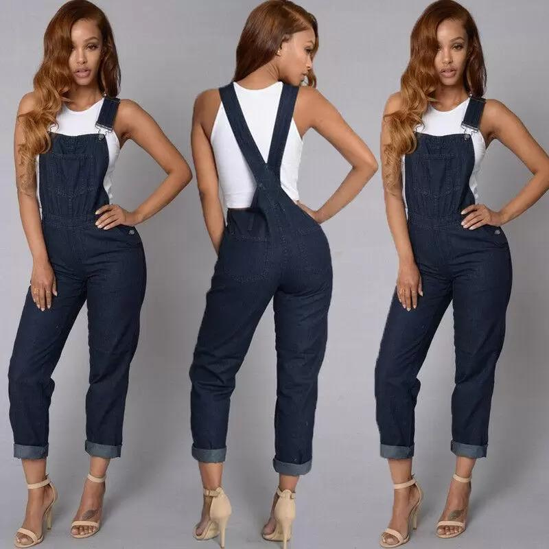 Casual Dark Denim Jumpsuit