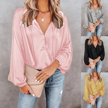 Load image into Gallery viewer, Bellowed Sleeved Satiny Blouse
