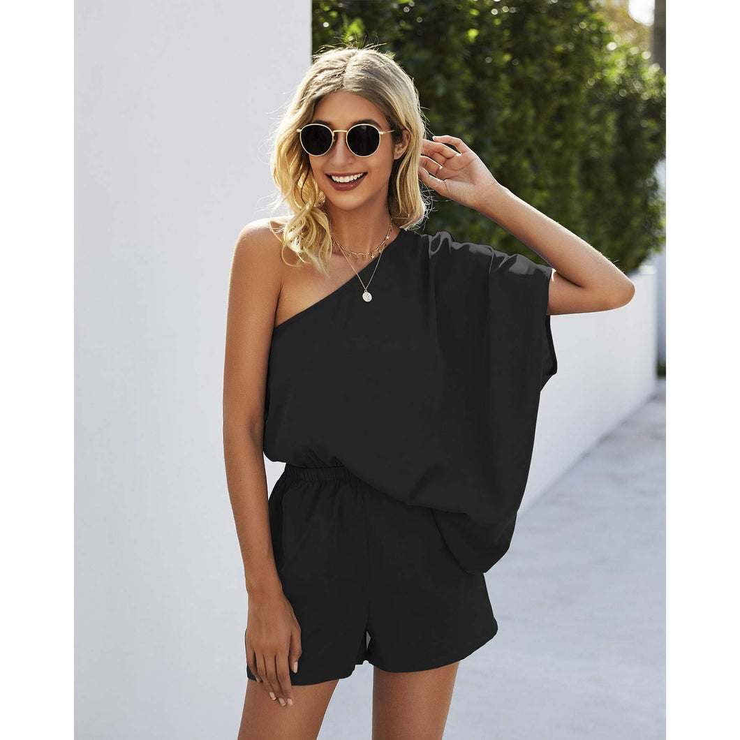 One  Shoulder Loose  Fit Romper