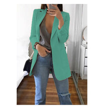 Load image into Gallery viewer, Long Solid Color Stylish Blazer
