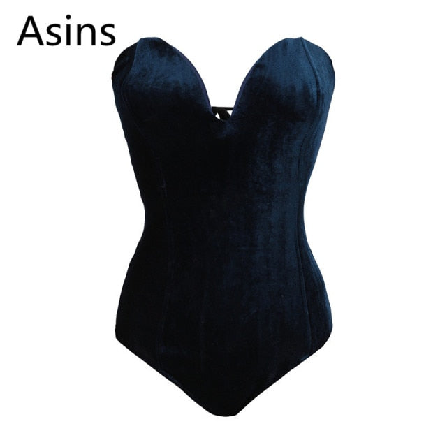 Velvet Sleeveless Bodysuit