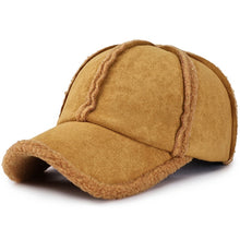 Load image into Gallery viewer, Fur Lined Suede Baseball Cap
