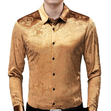 Load image into Gallery viewer, Velvet Floral Slim Fit  Shirt
