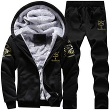 Load image into Gallery viewer, Thick  Zippered Cardigan Hooded Jogger Set
