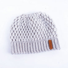 Load image into Gallery viewer, Winter Knitted Stretchy Ponytail Beanie Cap
