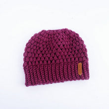 Load image into Gallery viewer, Winter Knitted Stretchy Ponytail Beanie Cap
