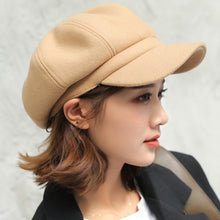 Load image into Gallery viewer, Winter Wool Octagonal Newsboy Cap
