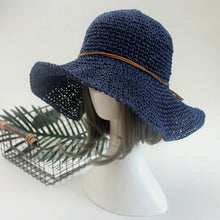 Load image into Gallery viewer, Knotted Accent  Straw Foldable Beach Hat
