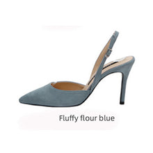 Load image into Gallery viewer, Mid-heeled  Solid Color Suede Pointed Toe Shoes
