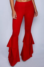 Load image into Gallery viewer, Ruffled Bell Bottom Palazzo Pants
