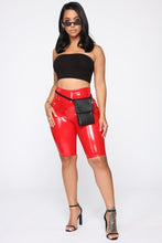 Load image into Gallery viewer, Sexy Shiny Capri Slim Fit High Waist Solid Color Shorts
