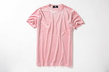 Load image into Gallery viewer, Crushed Velvet Solid Color Short  Sleeve Tees
