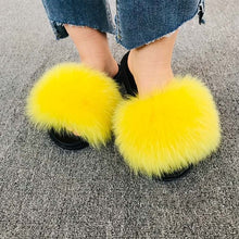 Load image into Gallery viewer, Plush Extra Fluffy Fur Slippers
