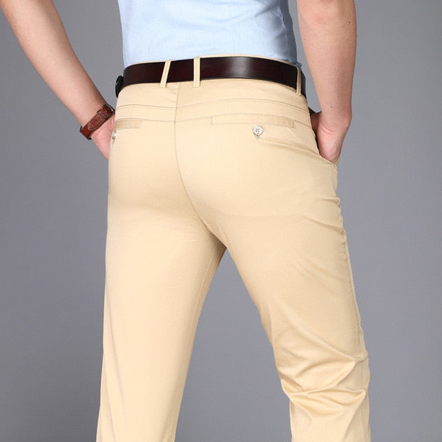 Casual Cotton Stretch Slim Fit Trousers