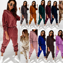 Load image into Gallery viewer, Velour Solid  Rich Colored Tracksuit
