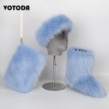 Load image into Gallery viewer, Winter Warm Fluffy Snow Boots, Hat &amp; Purse Set
