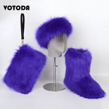 Load image into Gallery viewer, Winter Warm Fluffy Snow Boots, Hat &amp; Purse Set
