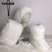 Load image into Gallery viewer, Winter Warm Fluffy Snow Boots, Hat &amp; Purse Set
