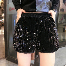 Load image into Gallery viewer, Sequin Shorts with High Waist
