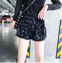 Load image into Gallery viewer, Sequin Shorts with High Waist
