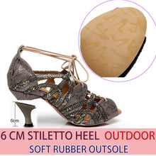 Load image into Gallery viewer, Suede with  Snake Skin Lace Sandals
