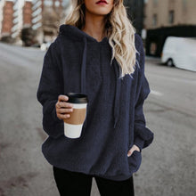 Load image into Gallery viewer, Warm Hooded Pullover Sweatshirt with Pockets
