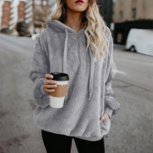 Load image into Gallery viewer, Warm Hooded Pullover Sweatshirt with Pockets
