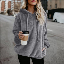 Load image into Gallery viewer, Warm Hooded Pullover Sweatshirt with Pockets
