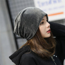 Load image into Gallery viewer, Velvet Winter Slouch Beanie  Skullcap
