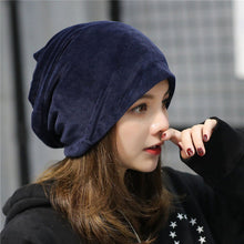 Load image into Gallery viewer, Velvet Winter Slouch Beanie  Skullcap
