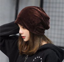 Load image into Gallery viewer, Velvet Winter Slouch Beanie  Skullcap
