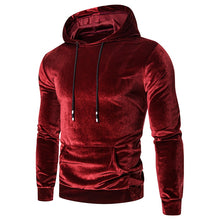 Load image into Gallery viewer, Velour Hooded Multi-Color Solid Pullover
