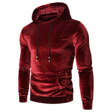 Load image into Gallery viewer, Velour Hooded Multi-Color Solid Pullover
