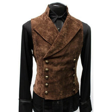 Load image into Gallery viewer, Suede Double Breasted Sleeveless Vests
