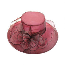 Load image into Gallery viewer, Floral Organza Wide Brim Hat
