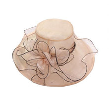 Load image into Gallery viewer, Floral Organza Wide Brim Hat
