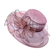 Load image into Gallery viewer, Floral Organza Wide Brim Hat
