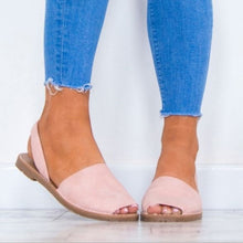 Load image into Gallery viewer, Peep Toe Suede Casual Sandals
