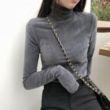 Load image into Gallery viewer, Velour Super Soft Long Sleeve Turtleneck
