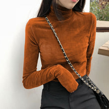 Load image into Gallery viewer, Velour Super Soft Long Sleeve Turtleneck
