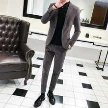 Load image into Gallery viewer, Velour Slim Fit Gentlemen&#39;s Casual Suit
