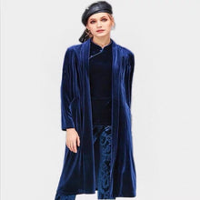 Load image into Gallery viewer, Long Loose Fit Velour Coat
