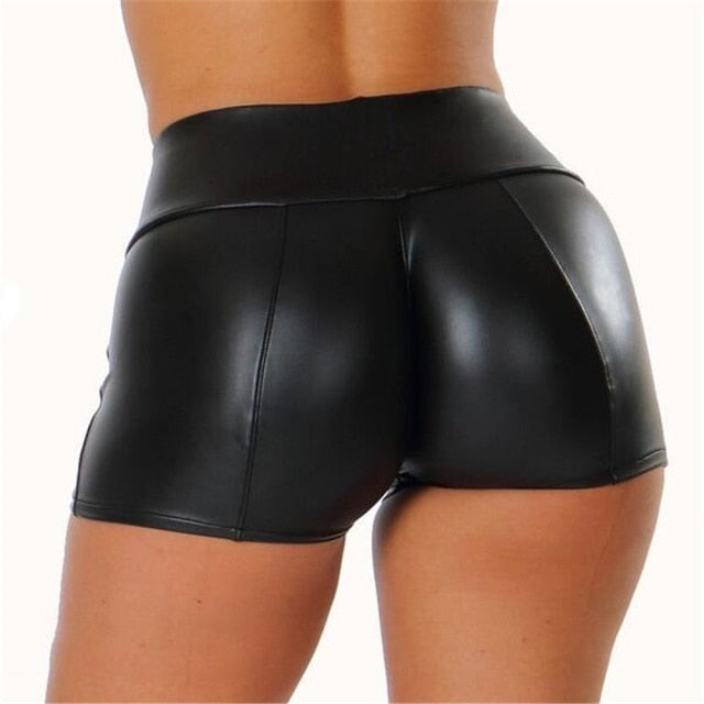 Soft & Shiny Solid Color Fitted  Shorts