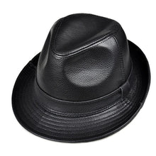 Load image into Gallery viewer, Leather Stylish Fedora Hat
