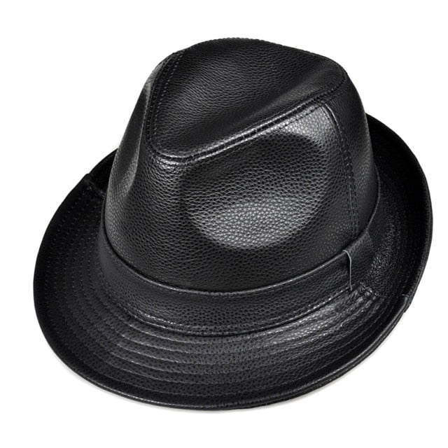 Leather Stylish Fedora Hat