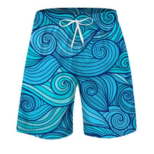 Load image into Gallery viewer, Breathable Swirled Design Swim Trunks
