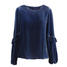 Load image into Gallery viewer, Autunm Long Sleeve Velour Top
