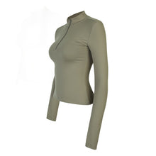 Load image into Gallery viewer, Half Zipper Quick Dry Workout Shirt With Thumb Hole
